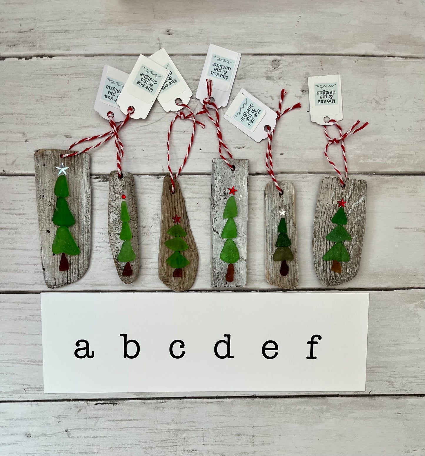 Sea Glass Ornaments - Green Tree