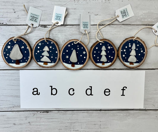 Sea Glass Ornaments - White Tree
