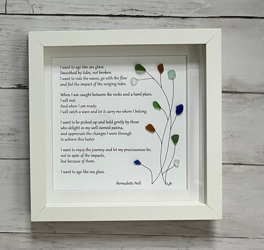 Age Like Sea Glass Poem - multi