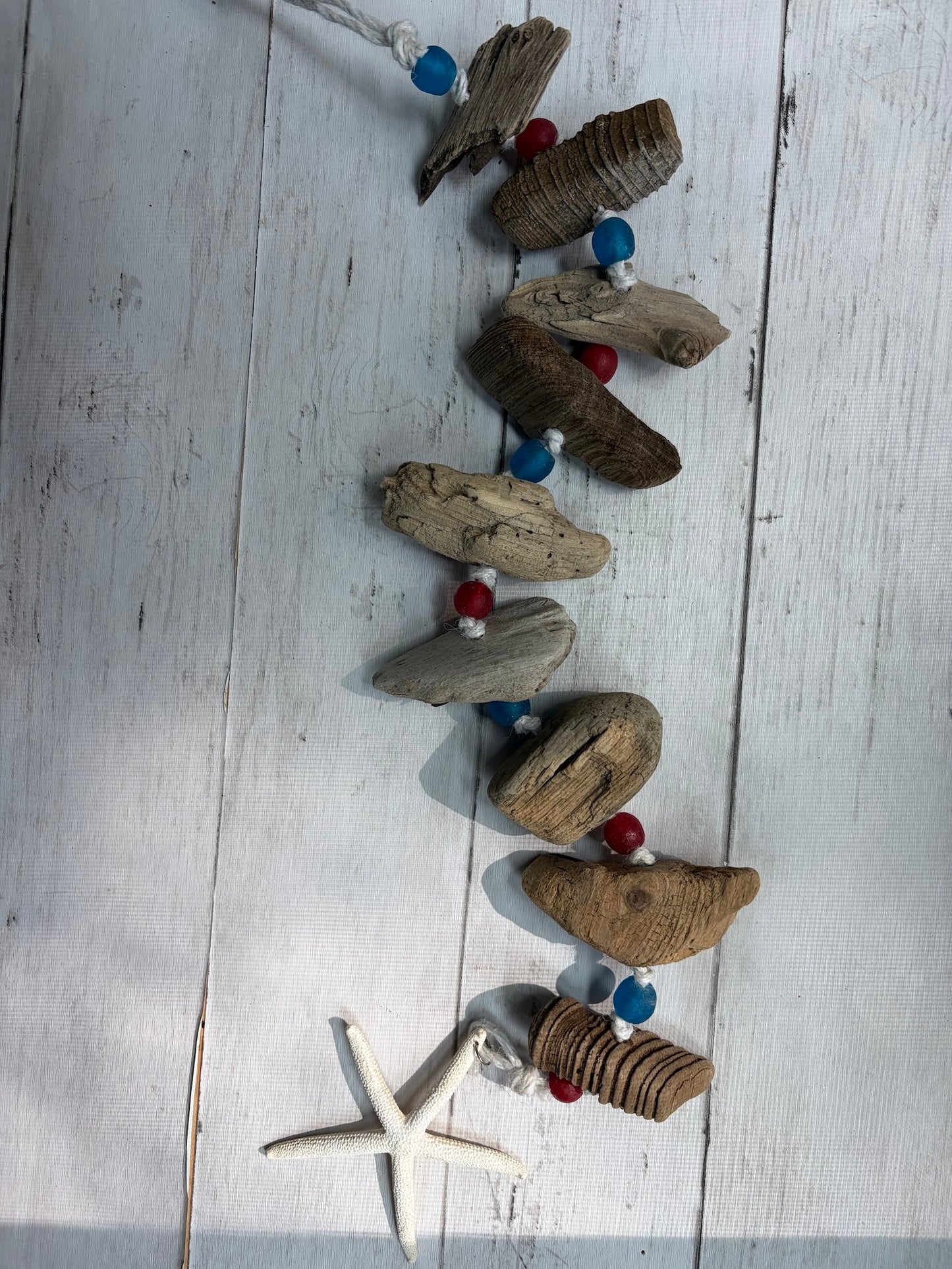 Driftwood Mobile - Patriotic Red & Blue