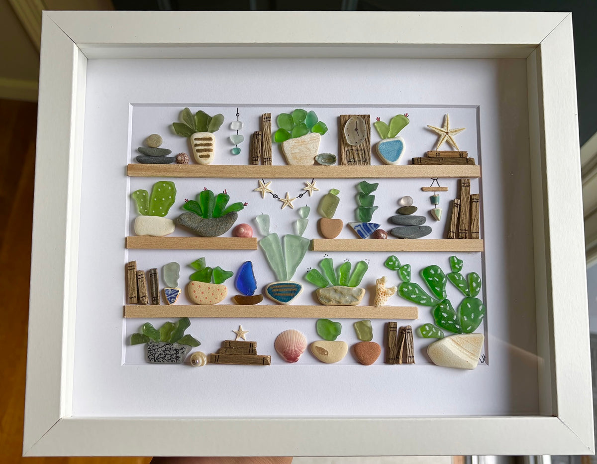 Plants & Books on Shelves