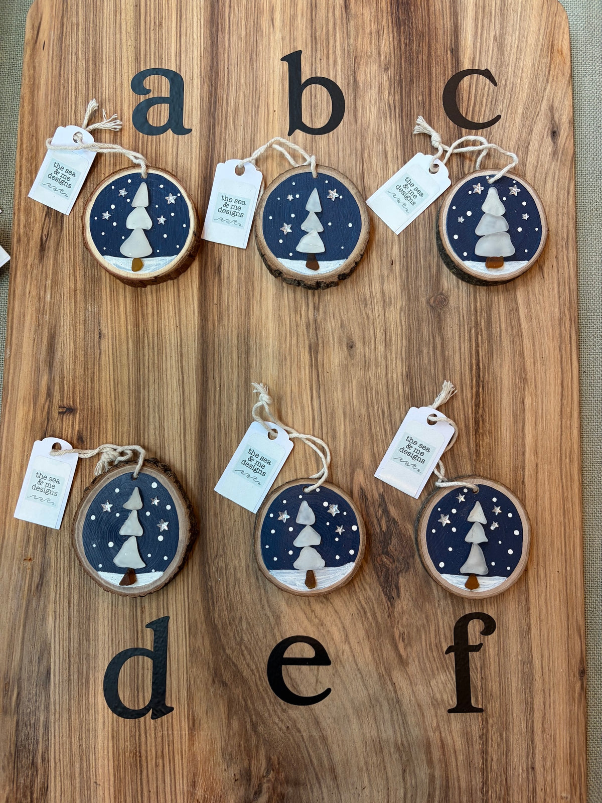 White Tree Holiday Ornaments