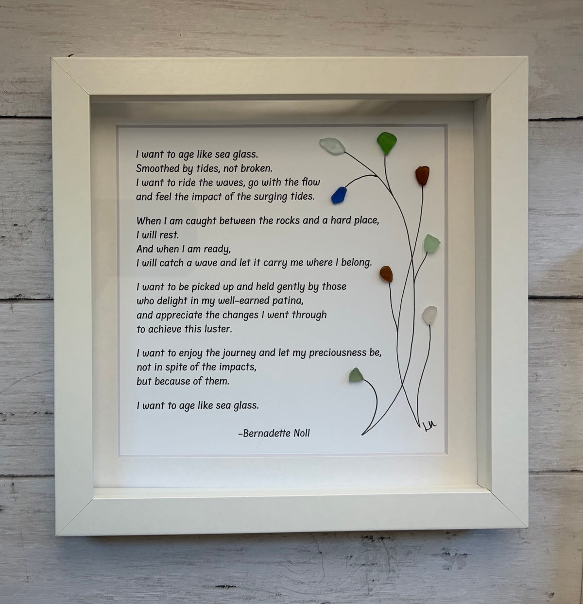Age Like Sea Glass Poem - multi