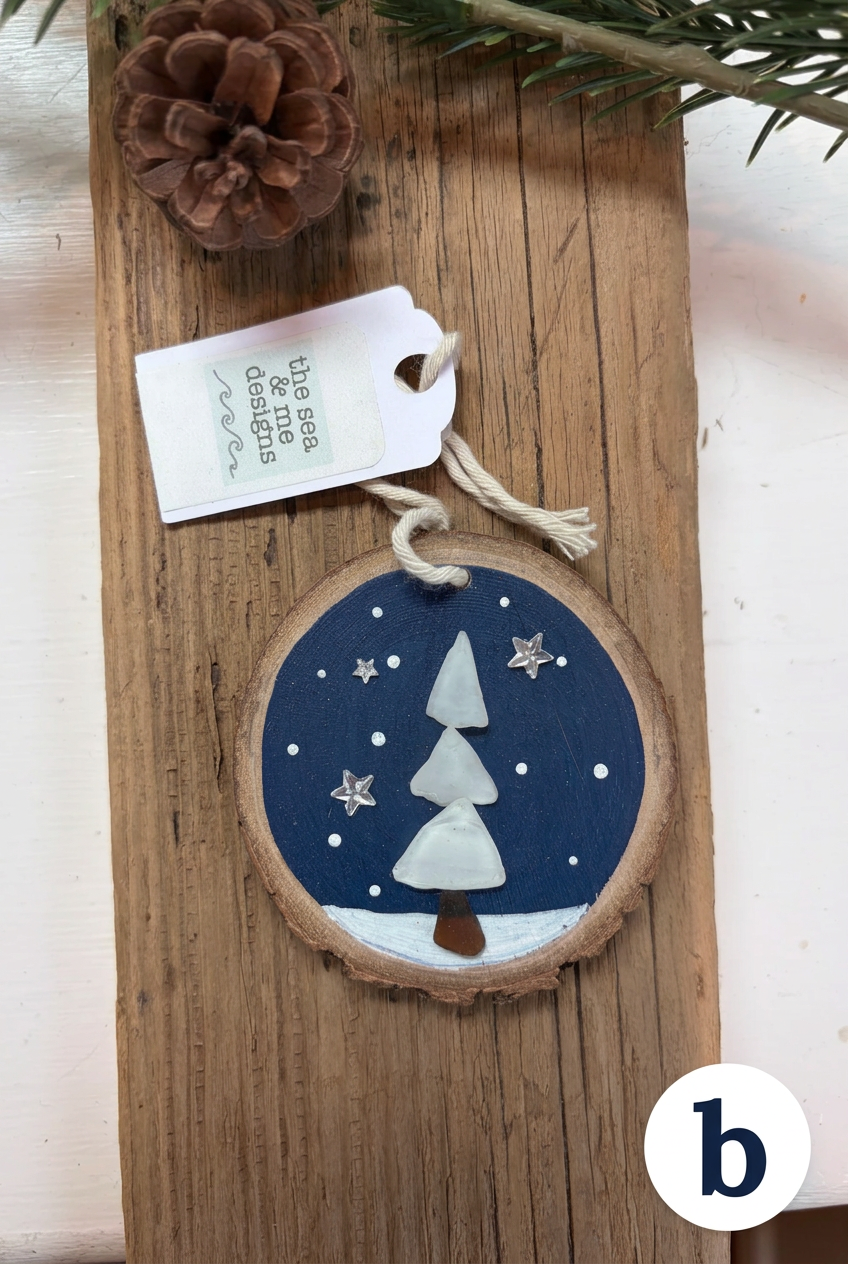 White Tree Holiday Ornaments