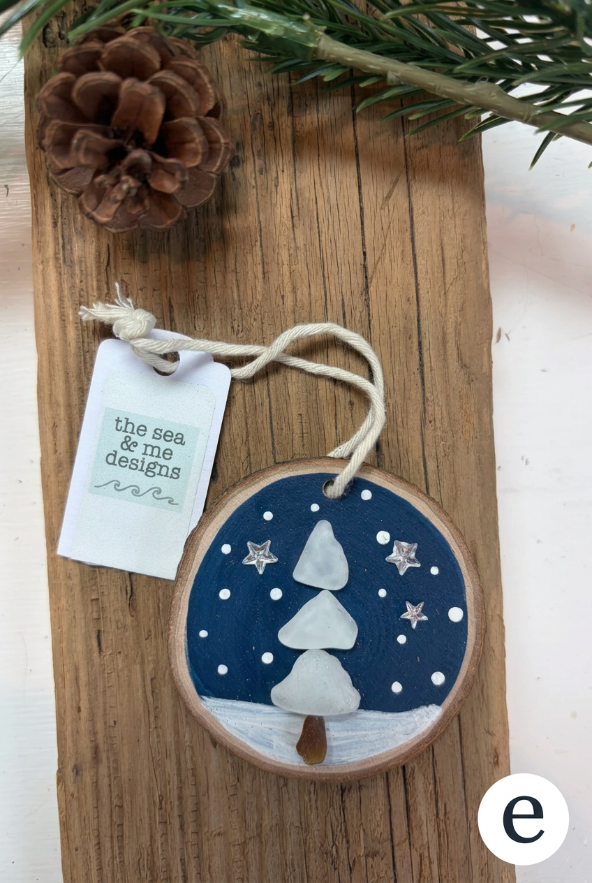 White Tree Holiday Ornaments
