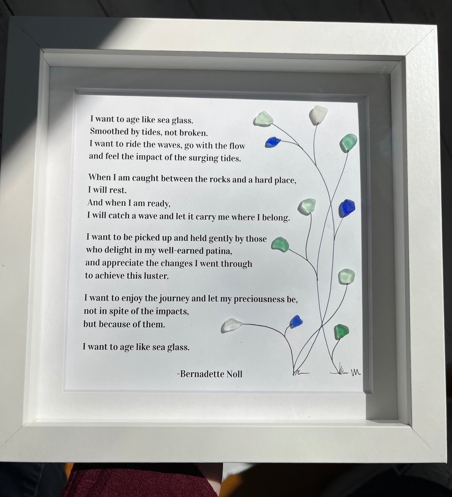 Age Like Sea Glass Poem - beachy colors