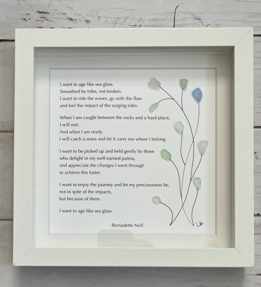 Age Like Sea Glass Poem - pastel colors