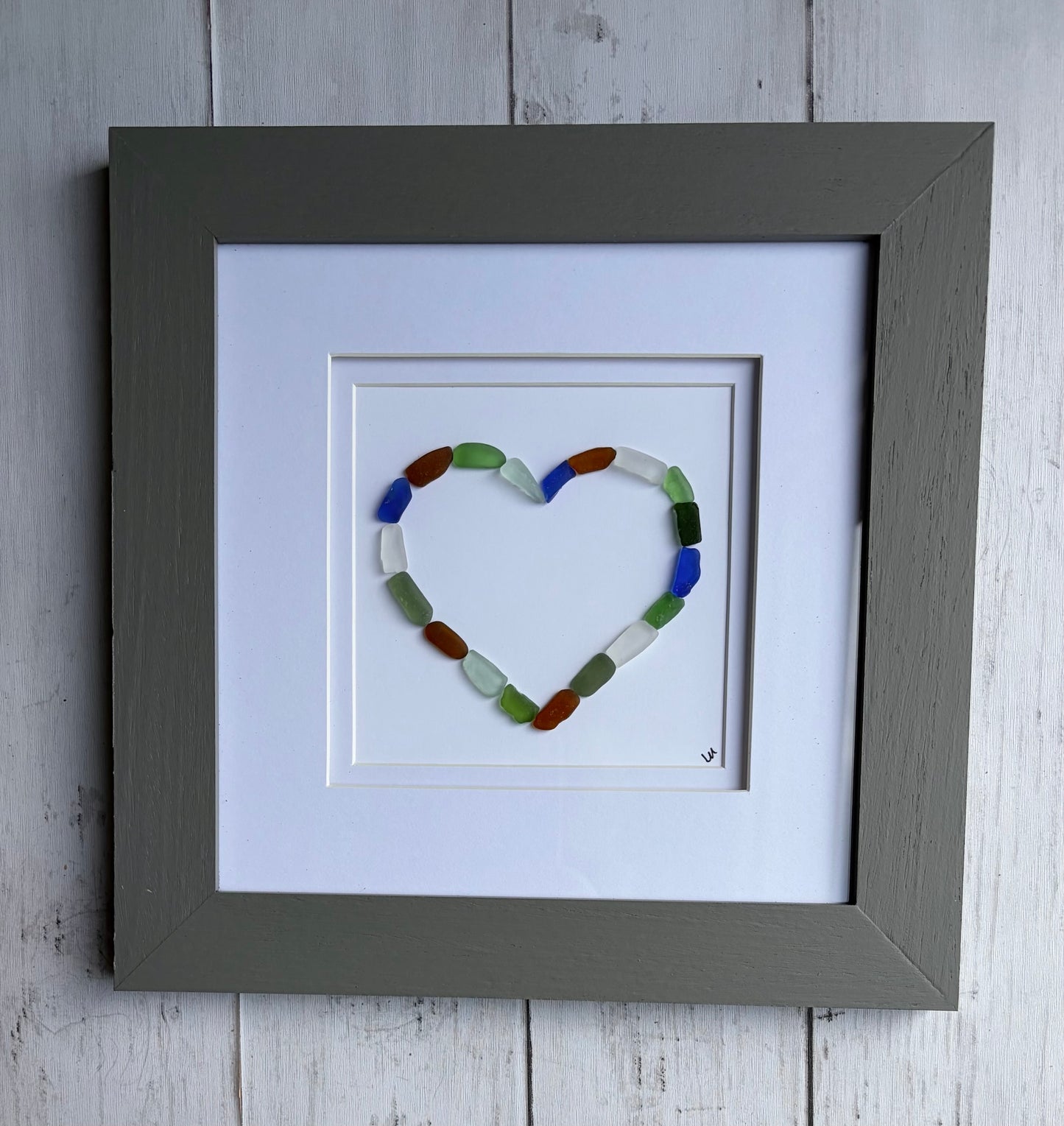Multi-colored Heart - Silver Frame