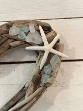Load image into Gallery viewer, Driftwood Heart with Sea Glass
